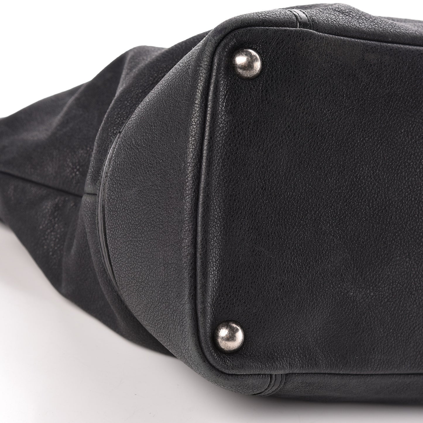 Washed Calfskin Tote Black