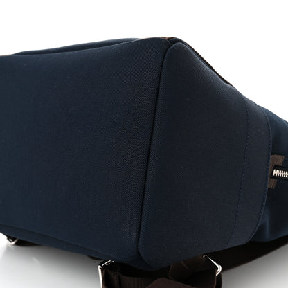 Hermes Toile Groom School Backpack Bleu Navy Feu 9 of 9