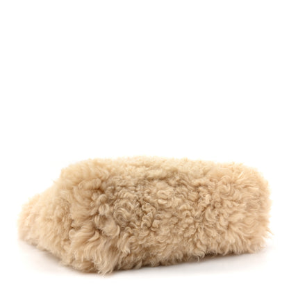 Saint Laurent Shearling Shoulder Bag Natural 4 of 10