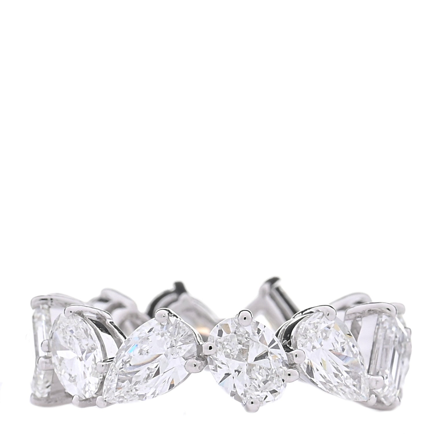 Parker & West by FASHIONPHILE 18K White Gold Diamond Multi Shape 5.90ctw Ring 53 6.25 2 of 8