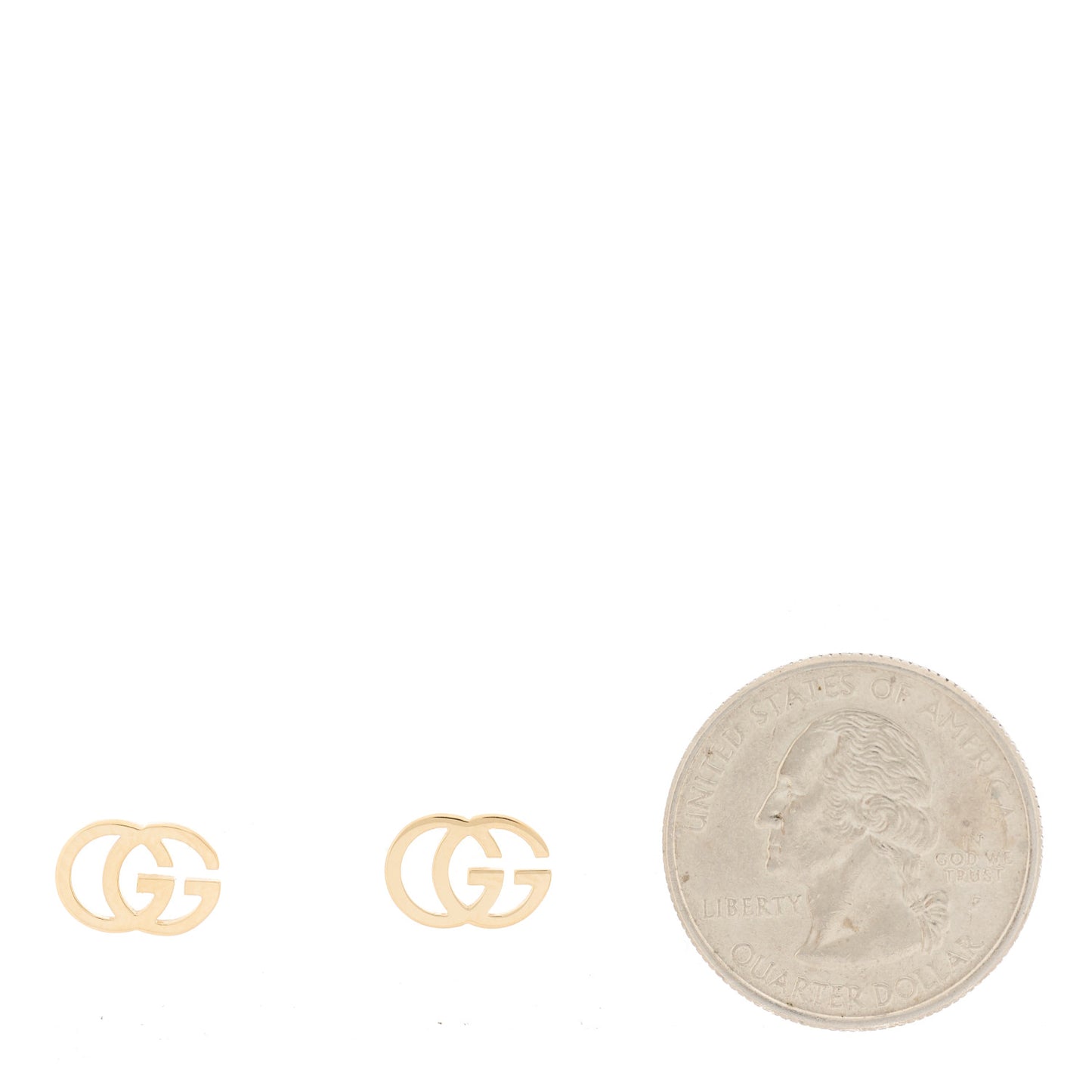 18K Yellow Gold GG Tissue Stud Earrings