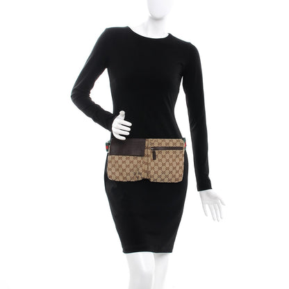 Gucci Monogram Web Belt Bag Dark Brown 2 of 9