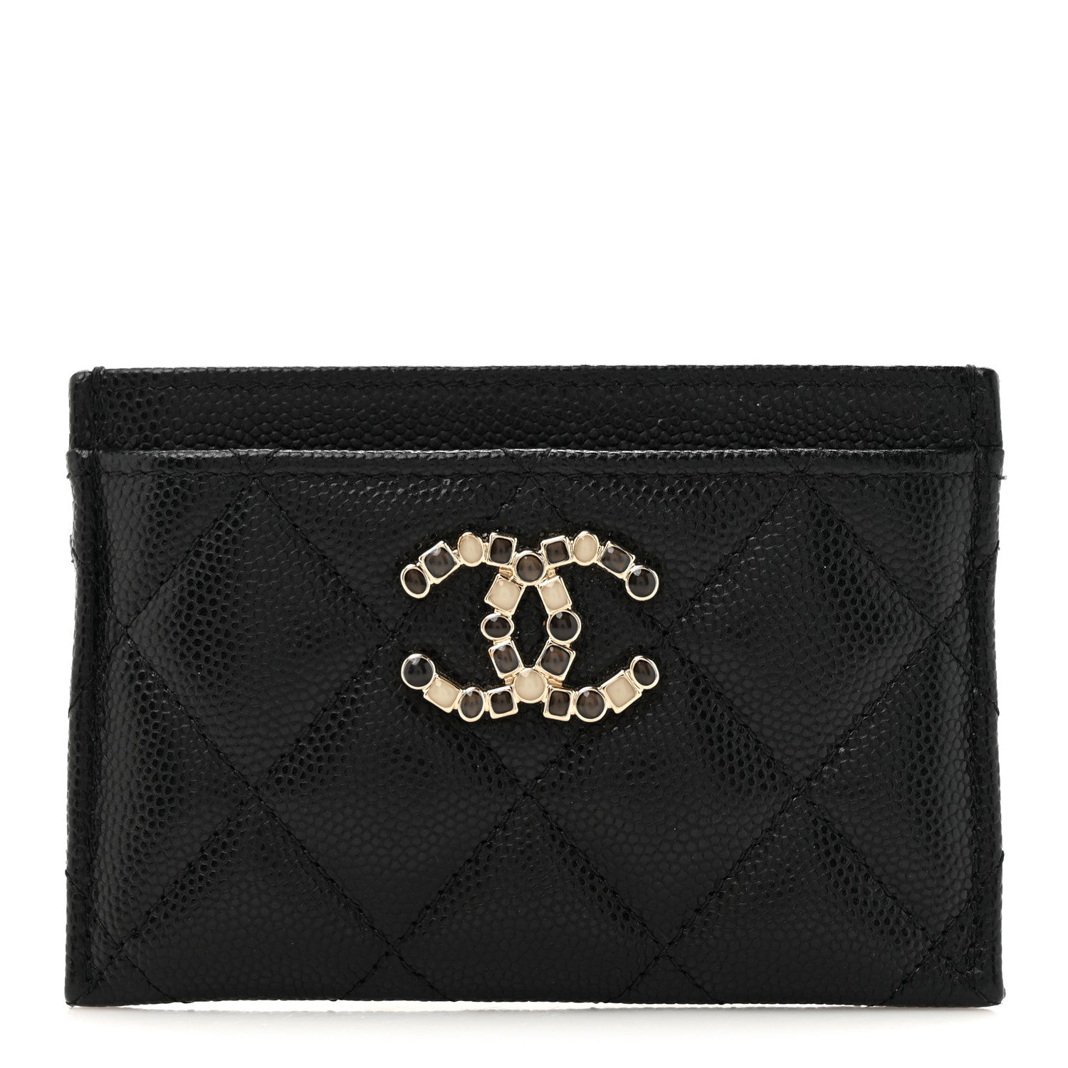 Chanel Caviar Quilted French New Wave Card Holder Black 1 of 9