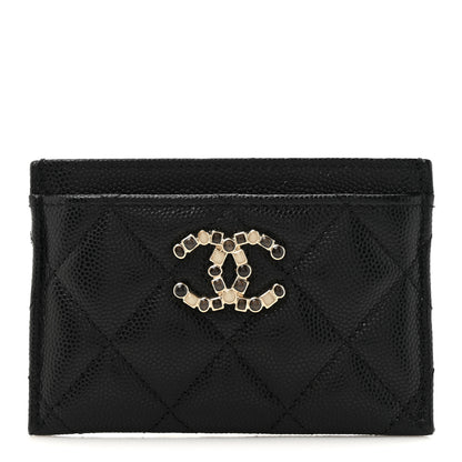 Chanel Caviar Quilted French New Wave Card Holder Black 1 of 9