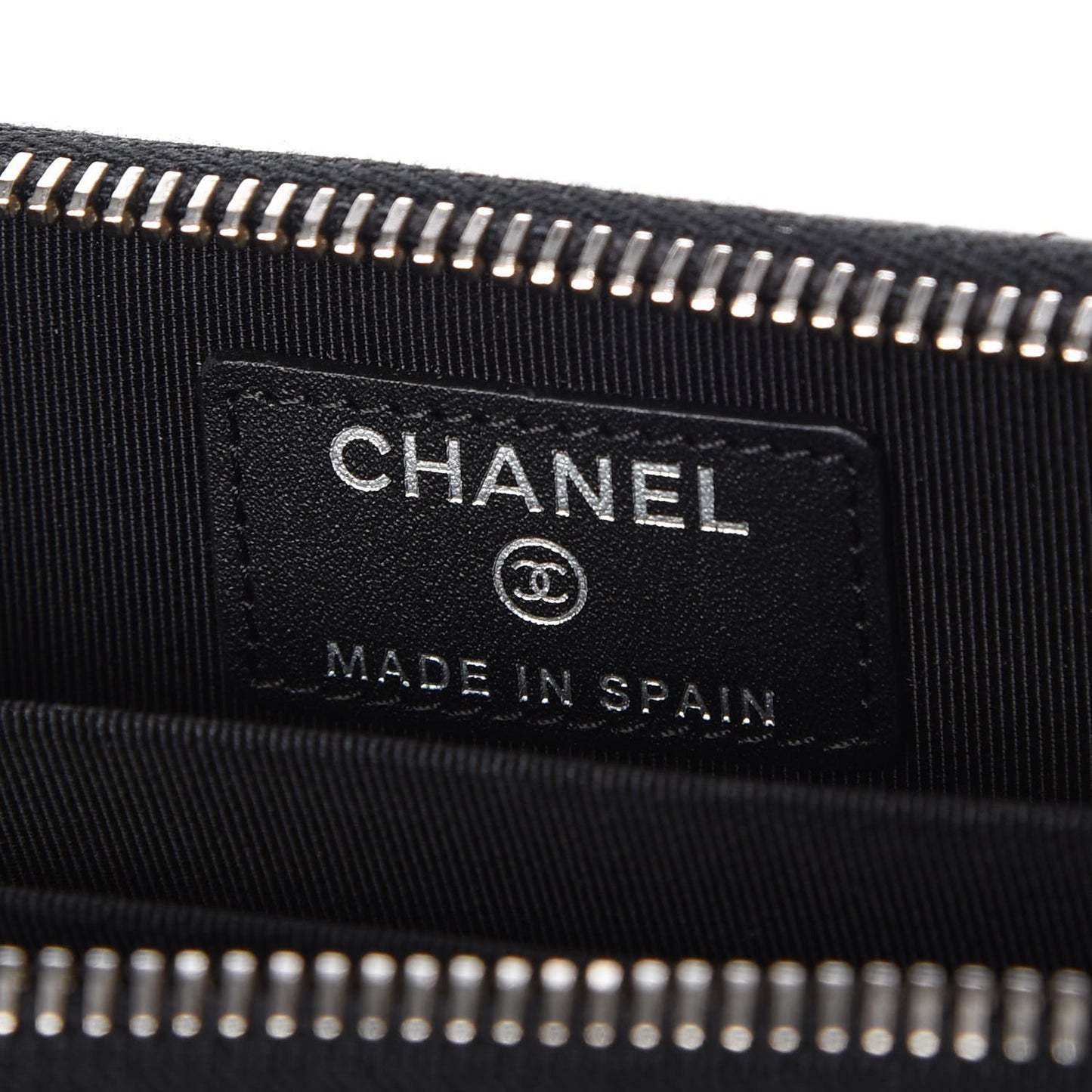 Caviar Quilted Zip Coin Purse Black