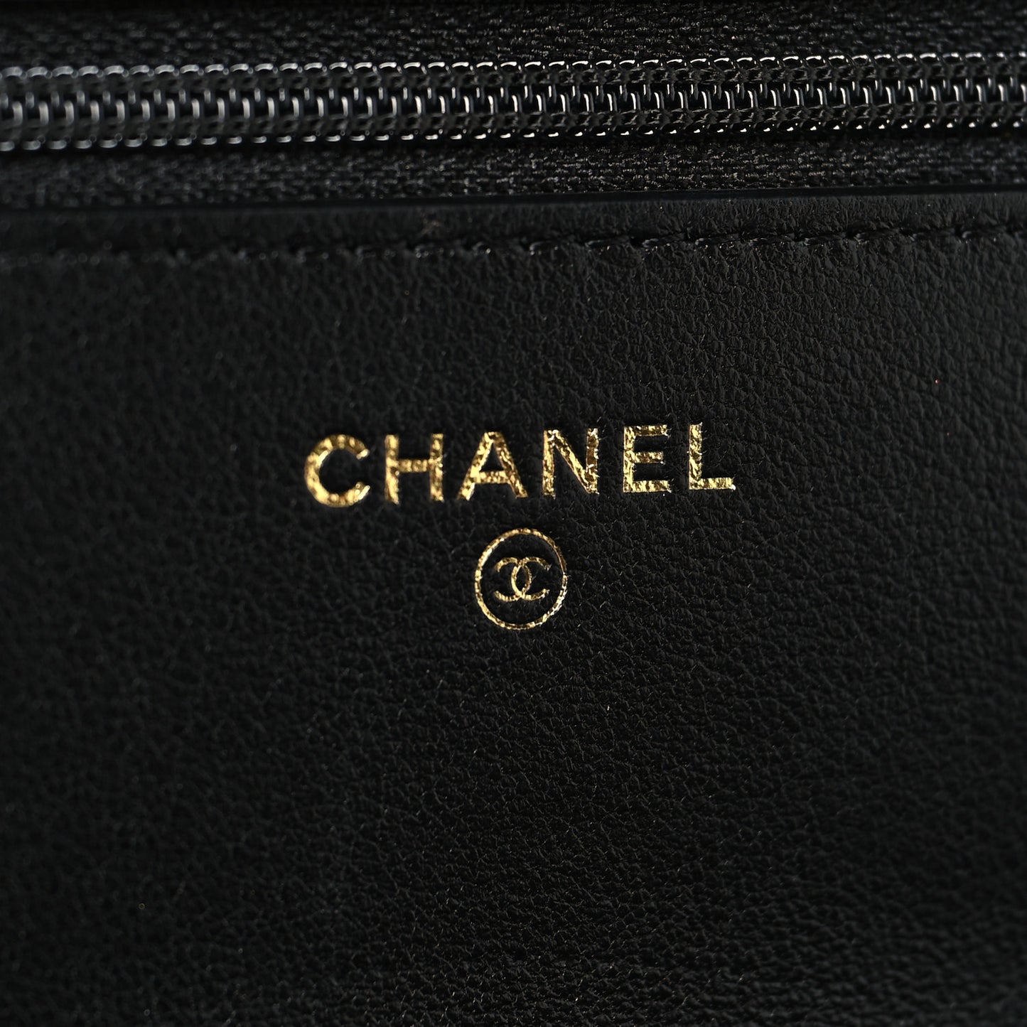 Lambskin Quilted Chanel 19 Wallet On Chain WOC Black