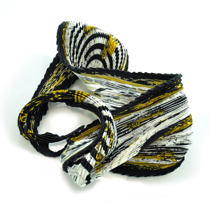 Hermes Silk Plisse Dies et Hore Scarf 90 5 of 6