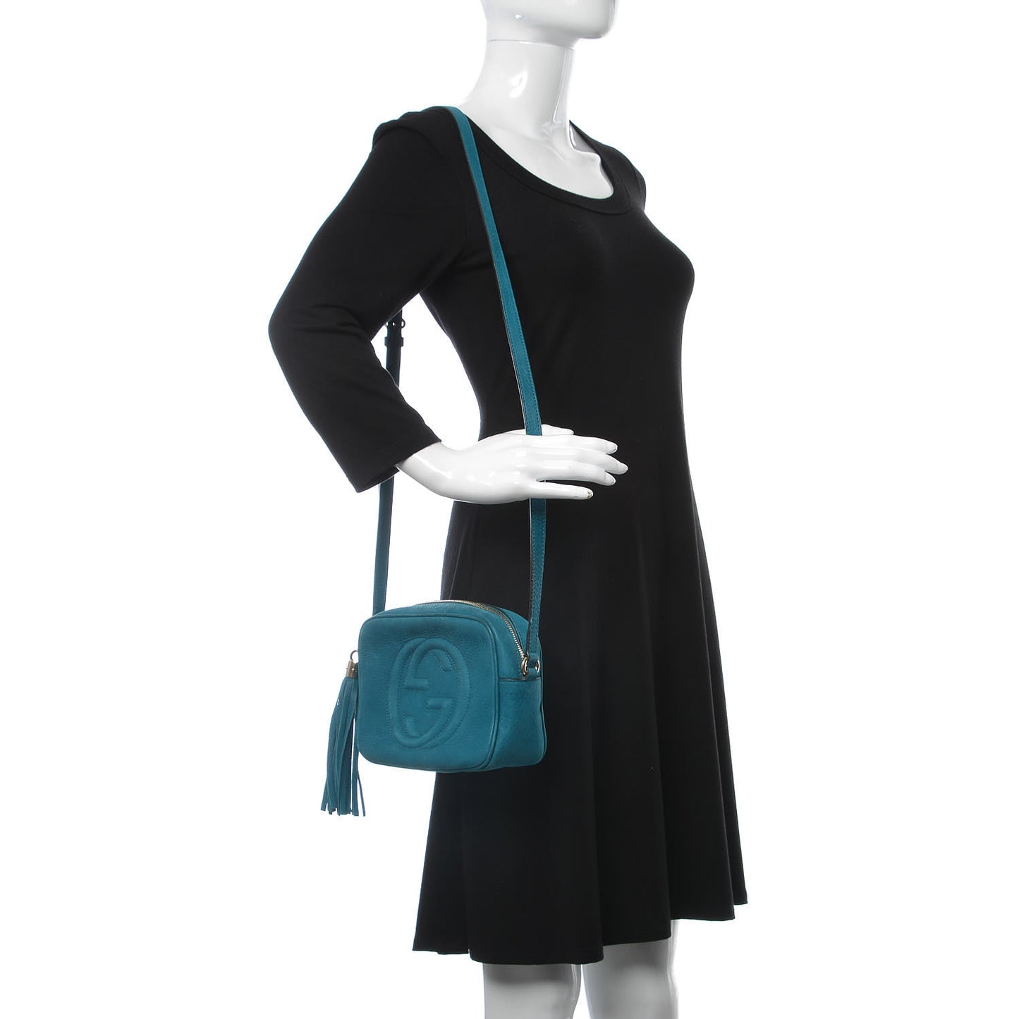 Vitello Range Small Soho Disco Bag Deep Cobalt