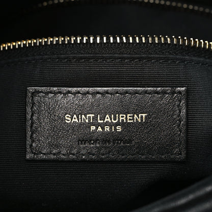 Saint Laurent Lambskin Quilted Small Loulou Puffer Monogram Chain Satchel Black 6 of 9