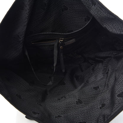 Lanvin Canvas Face Printed Shopper Tote Black White 5 of 12