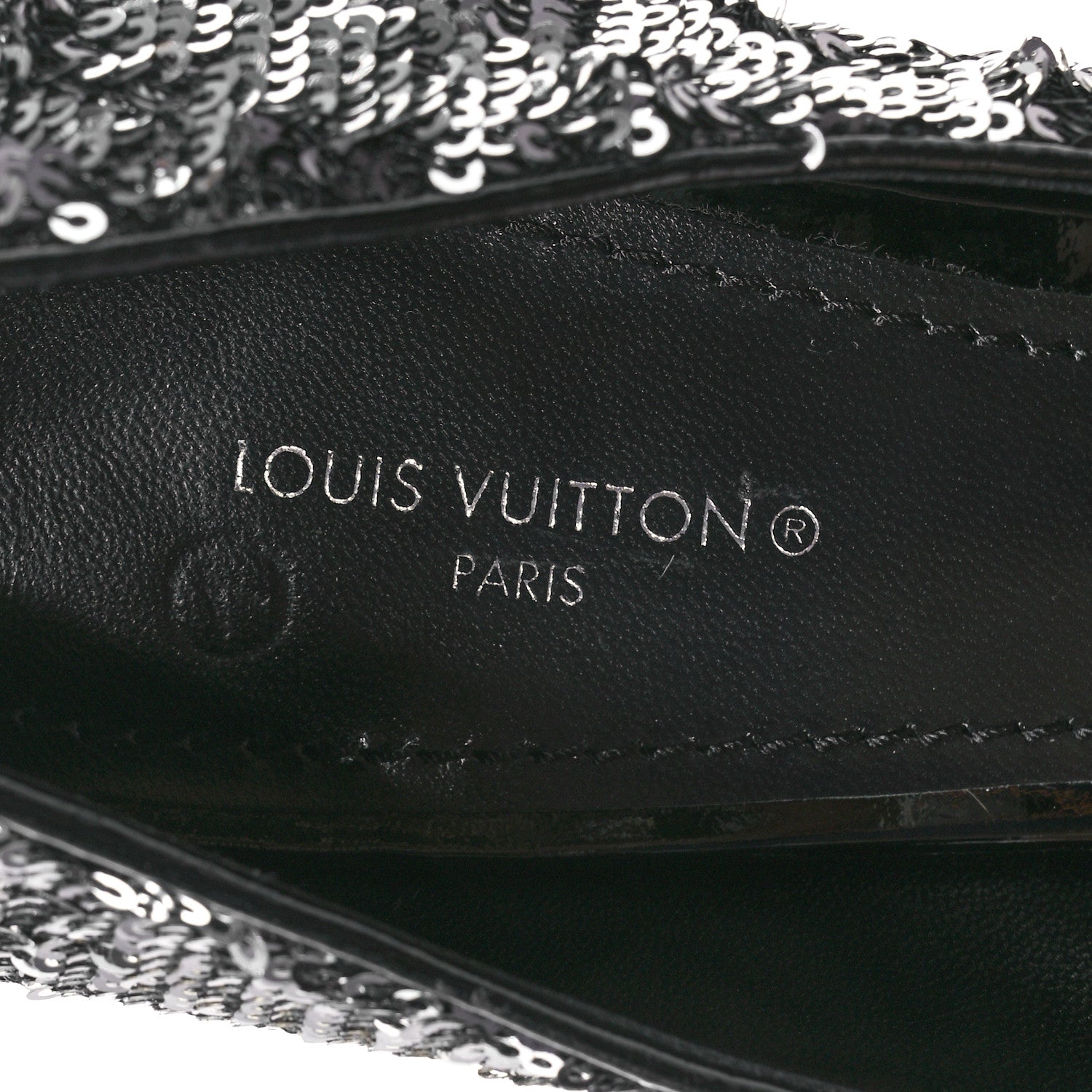 Louis Vuitton Sequin Sparkle Pumps 38 Argent 9 of 9