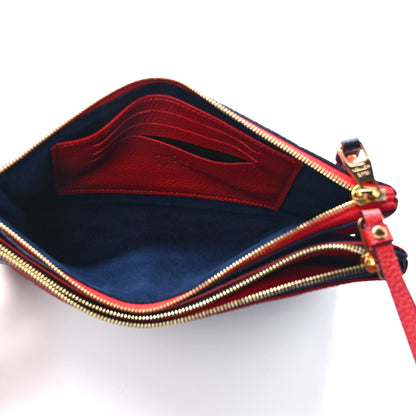 Louis Vuitton Empreinte Double Zip Pochette Marine Rouge 5 of 9