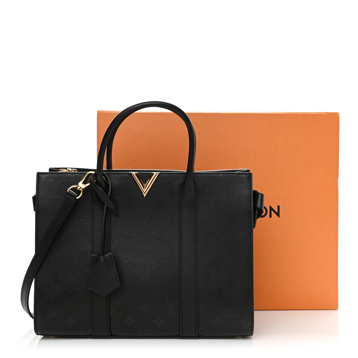 Louis Vuitton Monogram Cuir Plume Very Tote MM Black 10 of 10