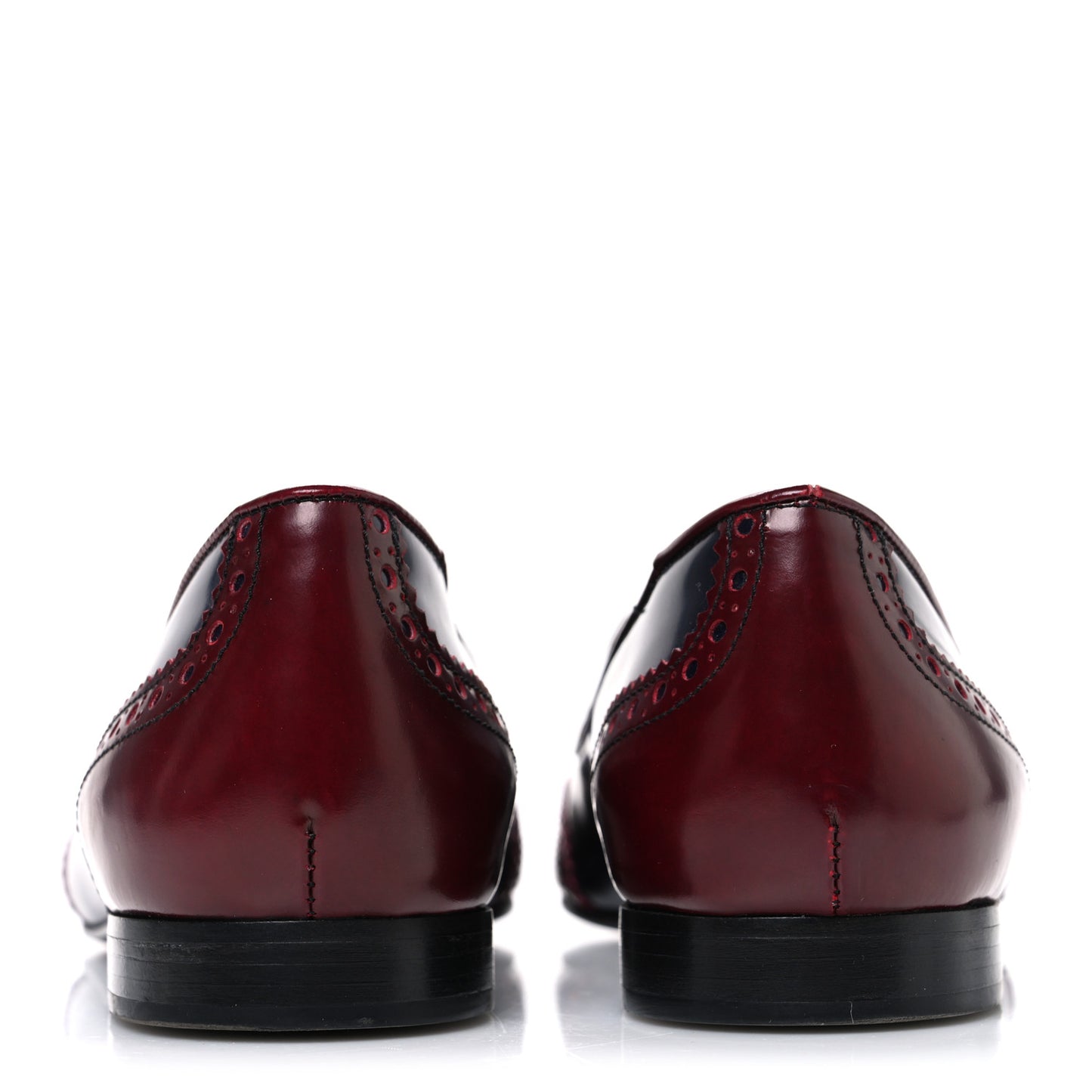 Calfskin Tassel Slip On Loafers 38 Navy Red