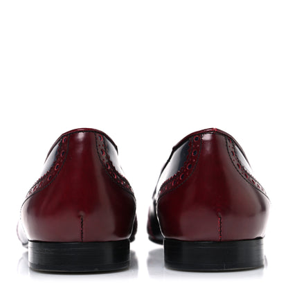Prada Calfskin Tassel Slip On Loafers 38 Navy Red 6 of 11