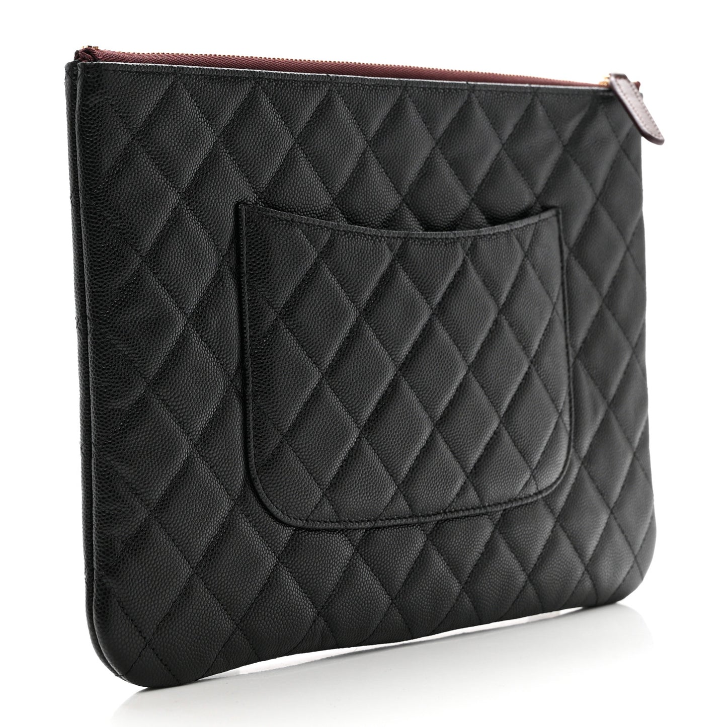 Caviar Quilted Medium Cosmetic Case Black