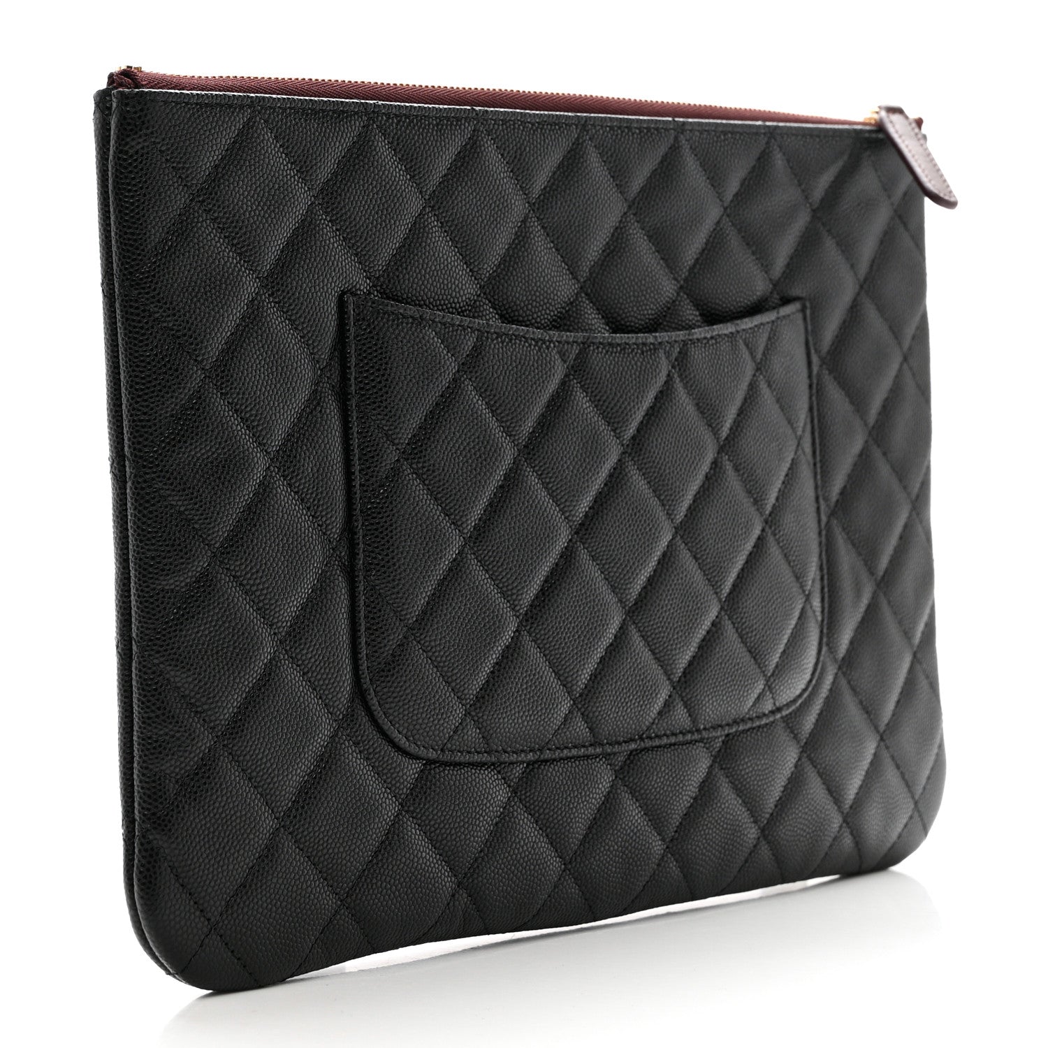 Chanel Caviar Quilted Medium Cosmetic Case Black 2 of 7