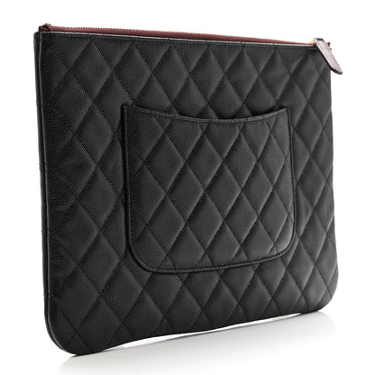 Chanel Caviar Quilted Medium Cosmetic Case Black 2 of 7