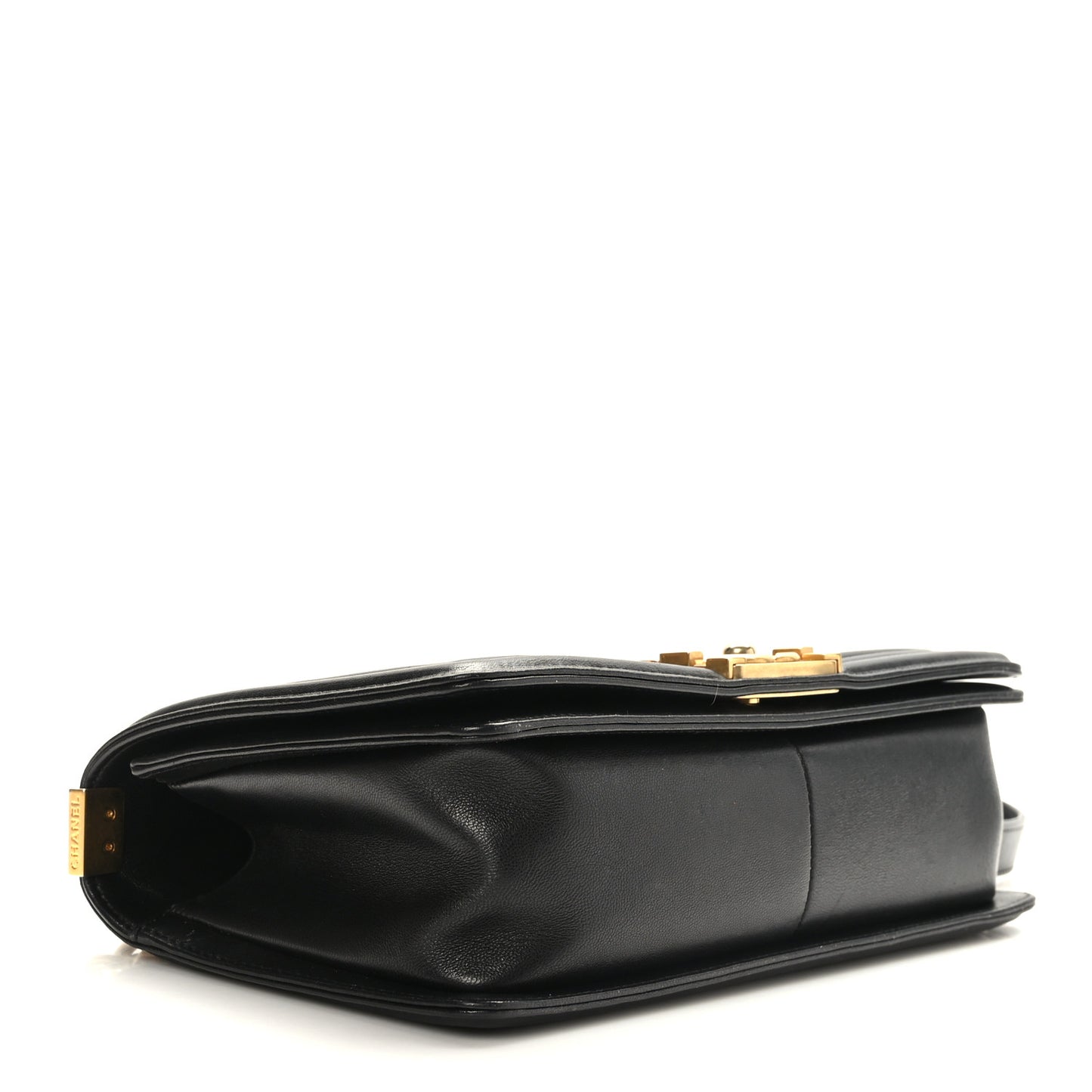 Lambskin Quilted Medium Boy Flap Black