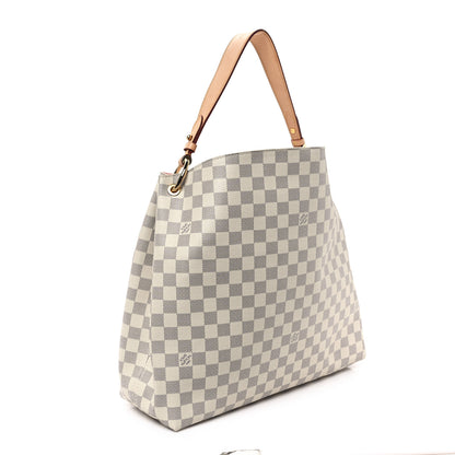 Louis Vuitton Damier Azur Graceful MM Rose Ballerine 3 of 11