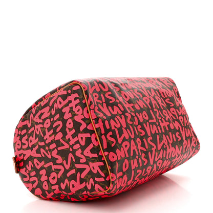 Louis Vuitton Monogram Graffiti Speedy 30 Fuchsia 4 of 11