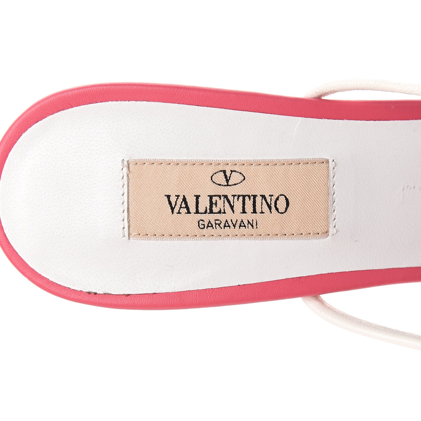 Calfskin Free Rockstud Crisscross Slingback 85mm Sandals 39 Shadow Pink Optic White
