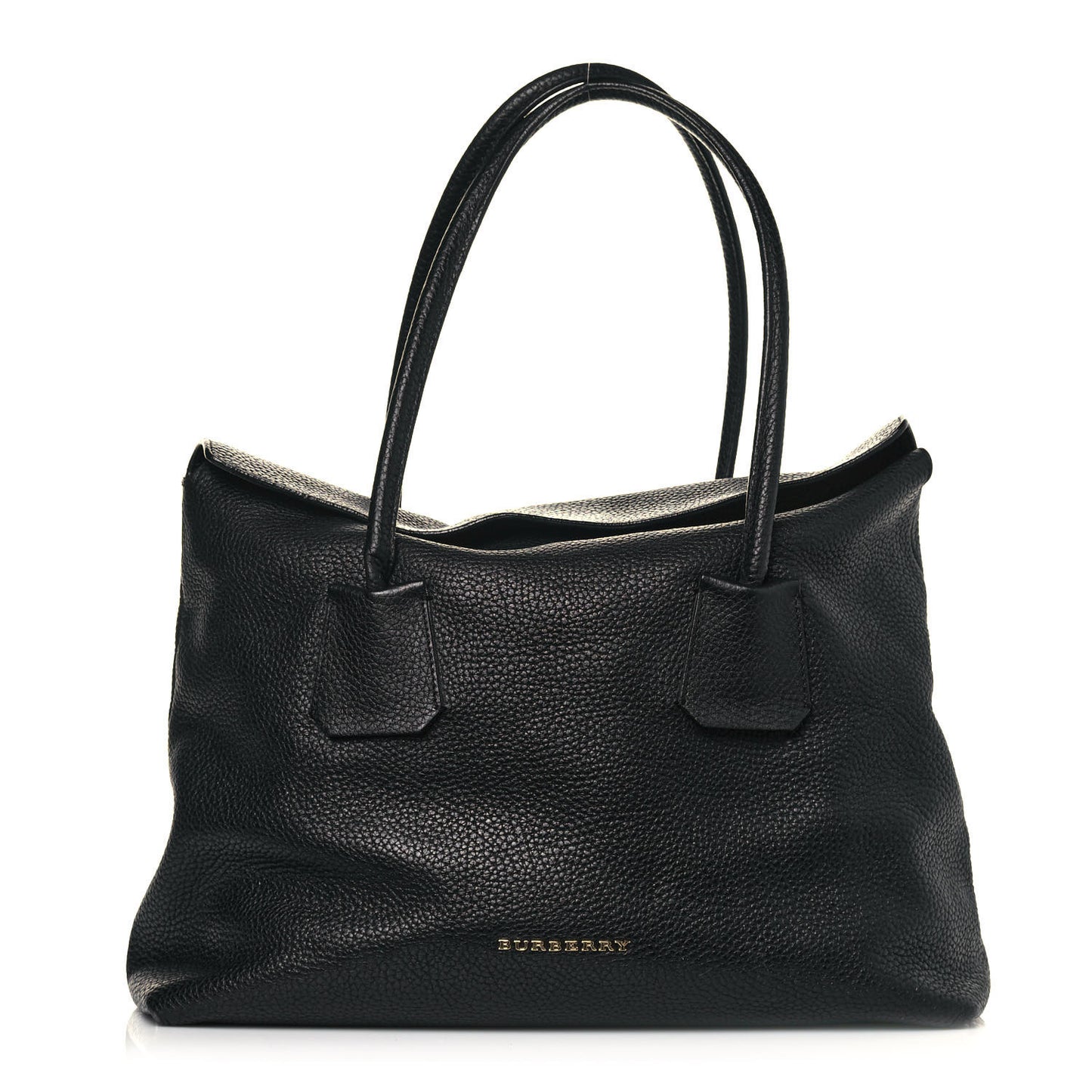 London Grainy Calfskin Medium Baynard Tote Black