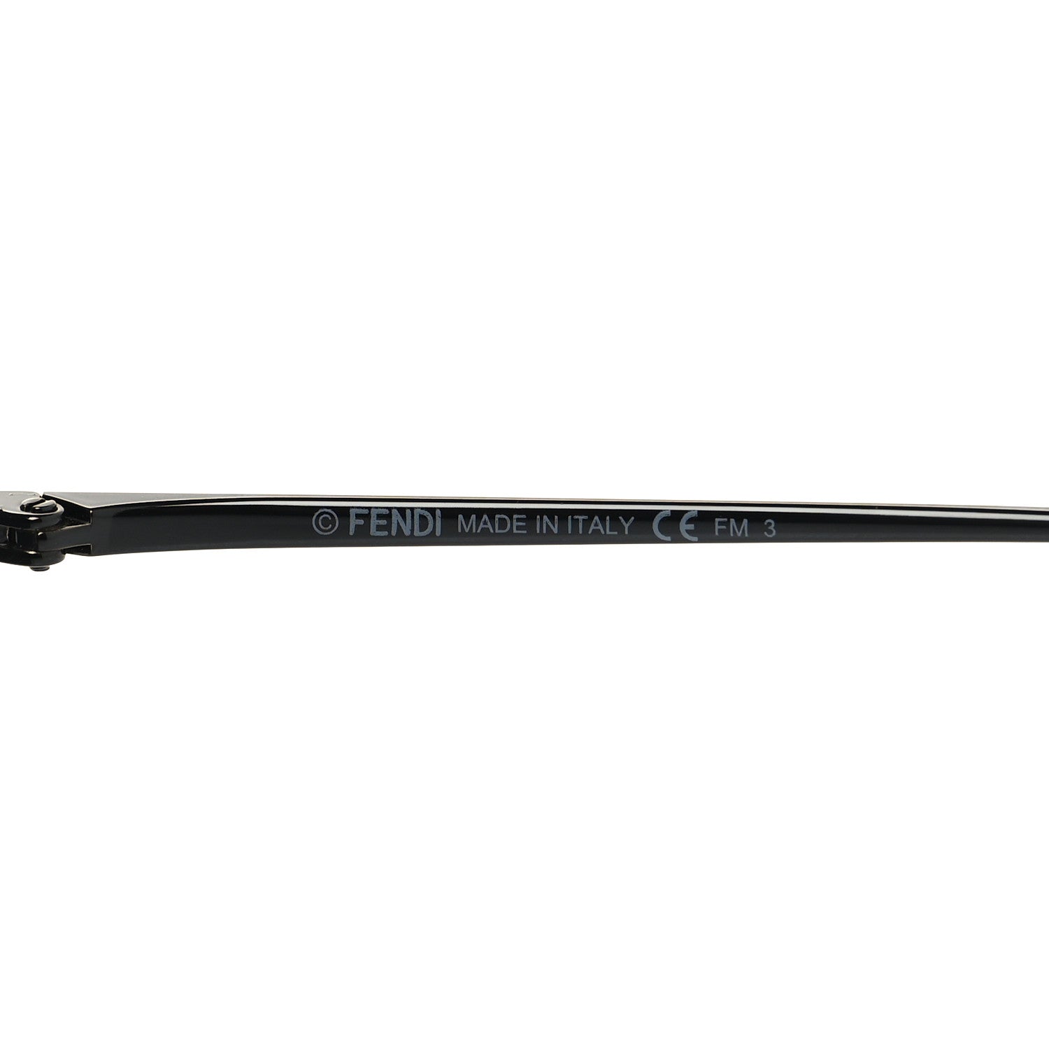 Fendi Metal F is Fendi Printed Run Away Round Frame Sunglasses FF 0285/S Black 5 of 7