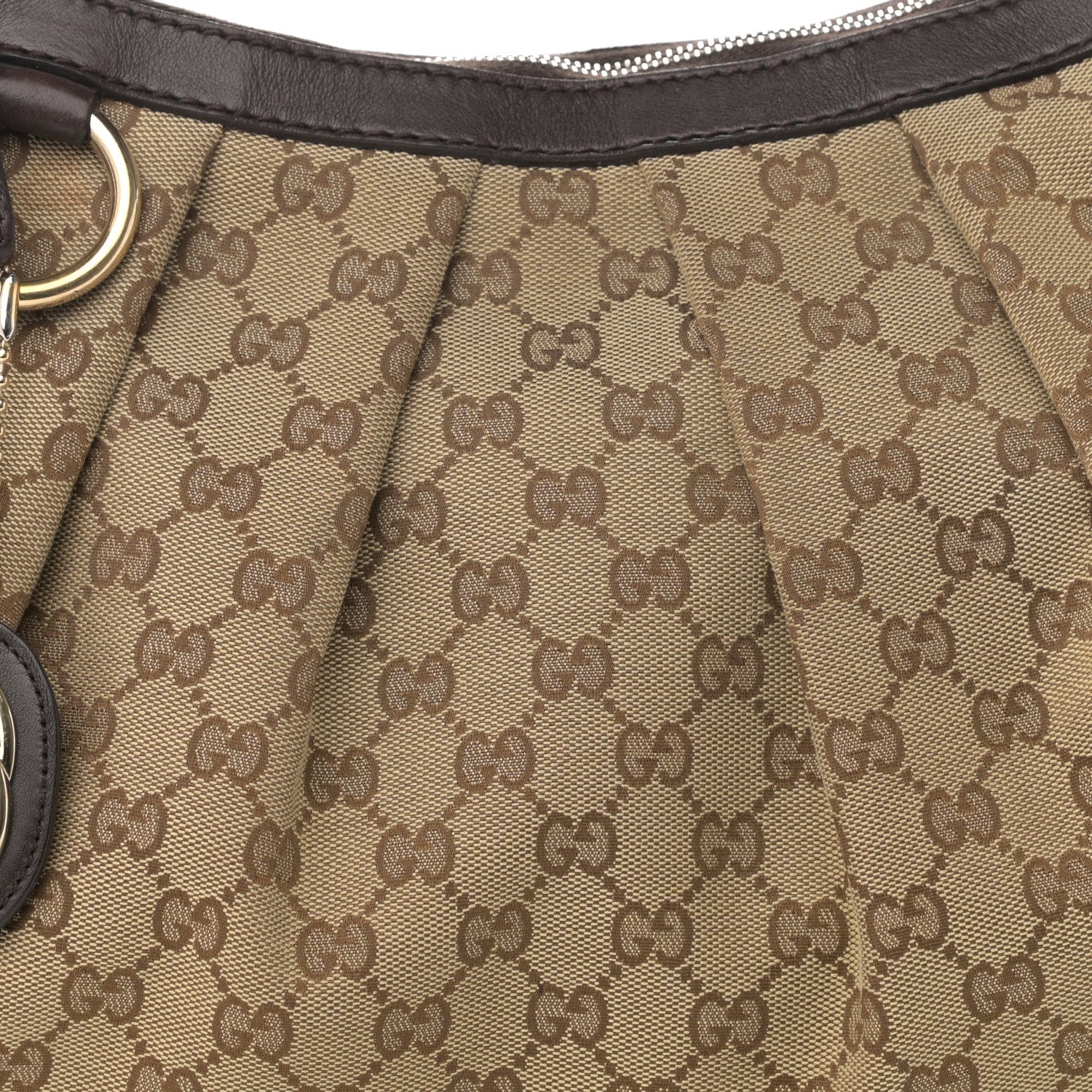 Gucci Monogram Medium Sukey Hobo Dark Brown 8 of 12