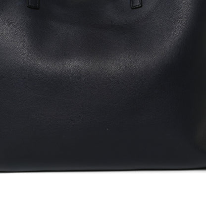 Saint Laurent Calfskin Large Shopping Tote Navy 15 of 17