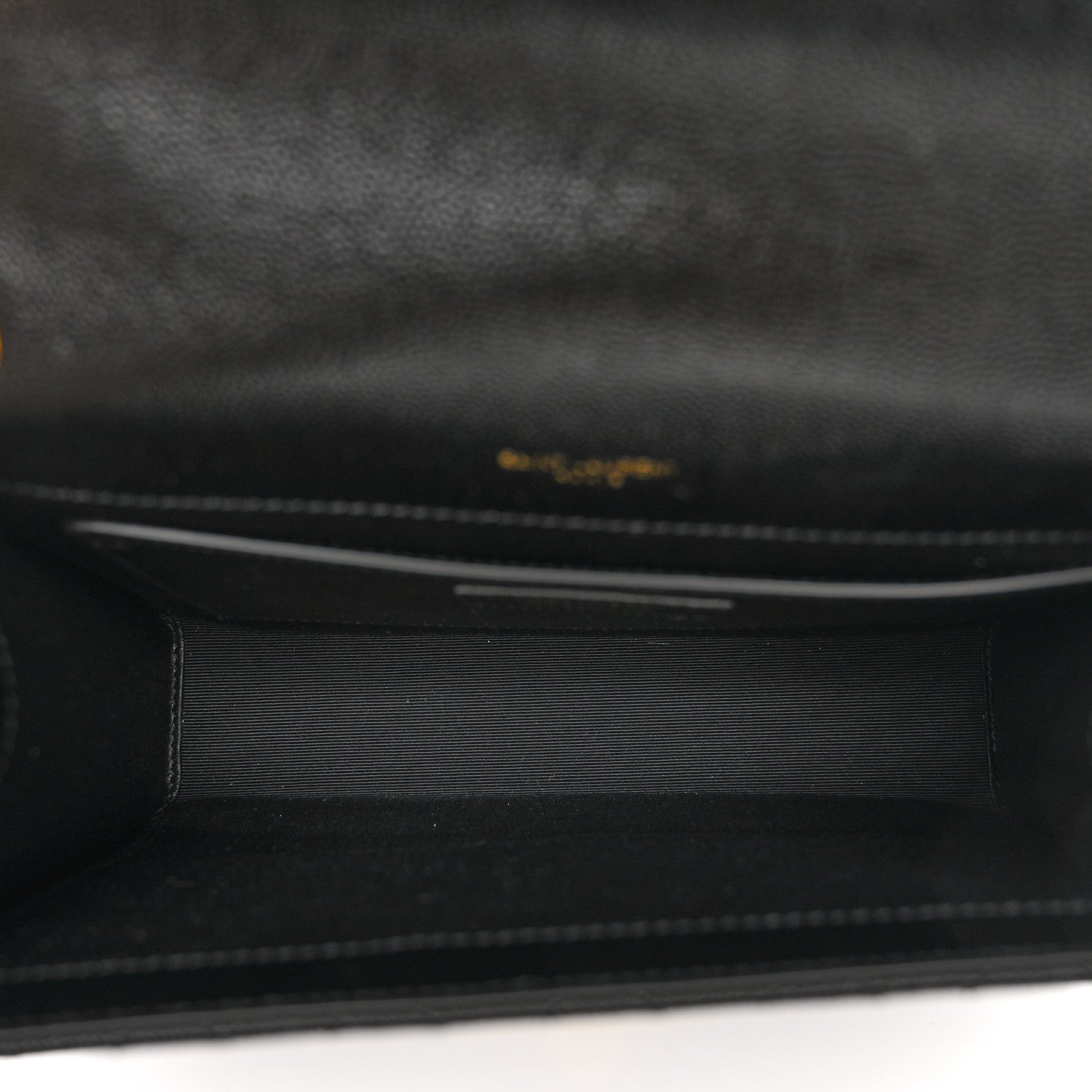 Saint Laurent Grain De Poudre Textured Mixed Matelasse Triquilt Medium Monogram Satchel Black 5 of 10