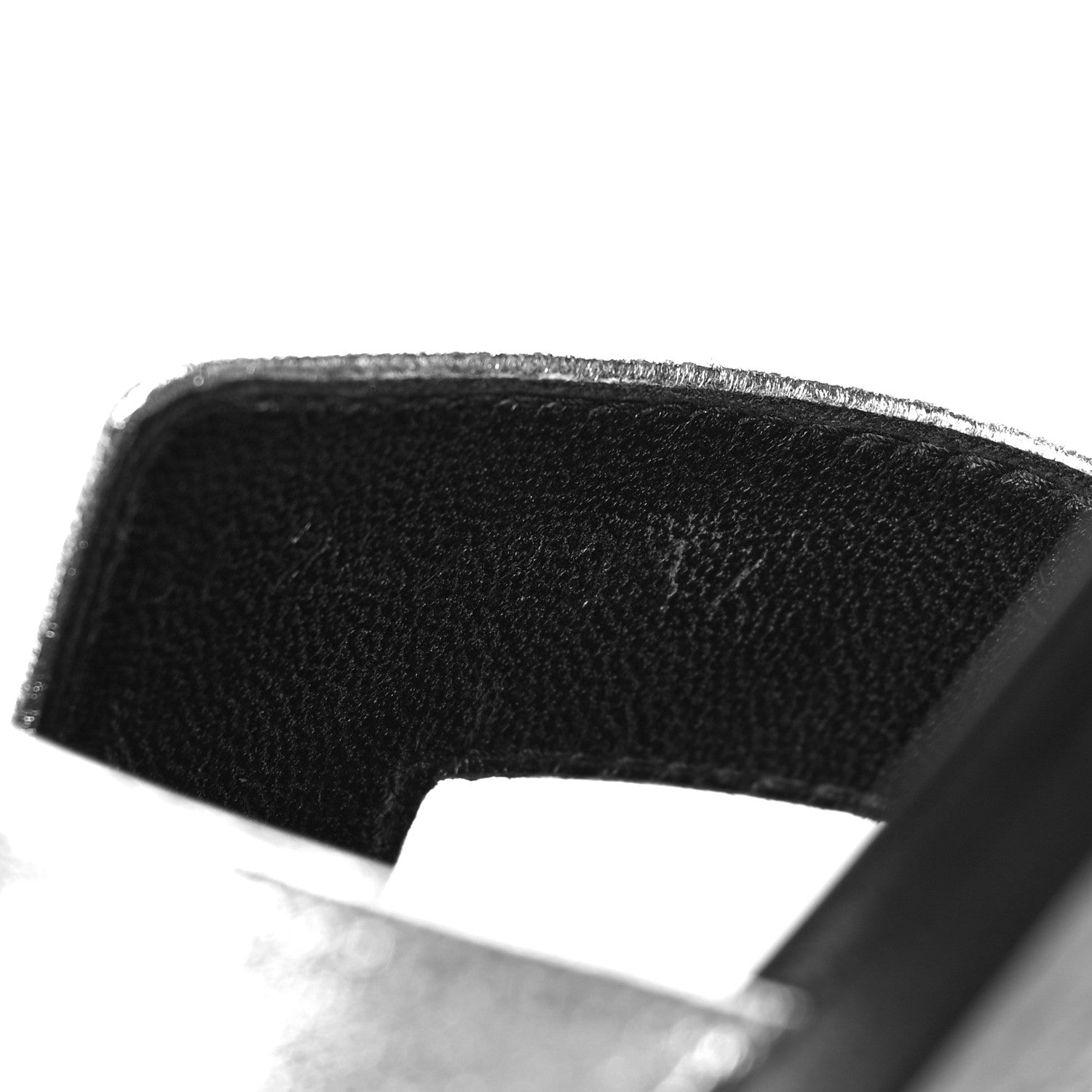 Hermes Metallic Epsom Oran Sandals 37 Gris Argente 8 of 11