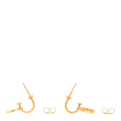 Louis Vuitton Brass Blooming Earrings Gold 3 of 4