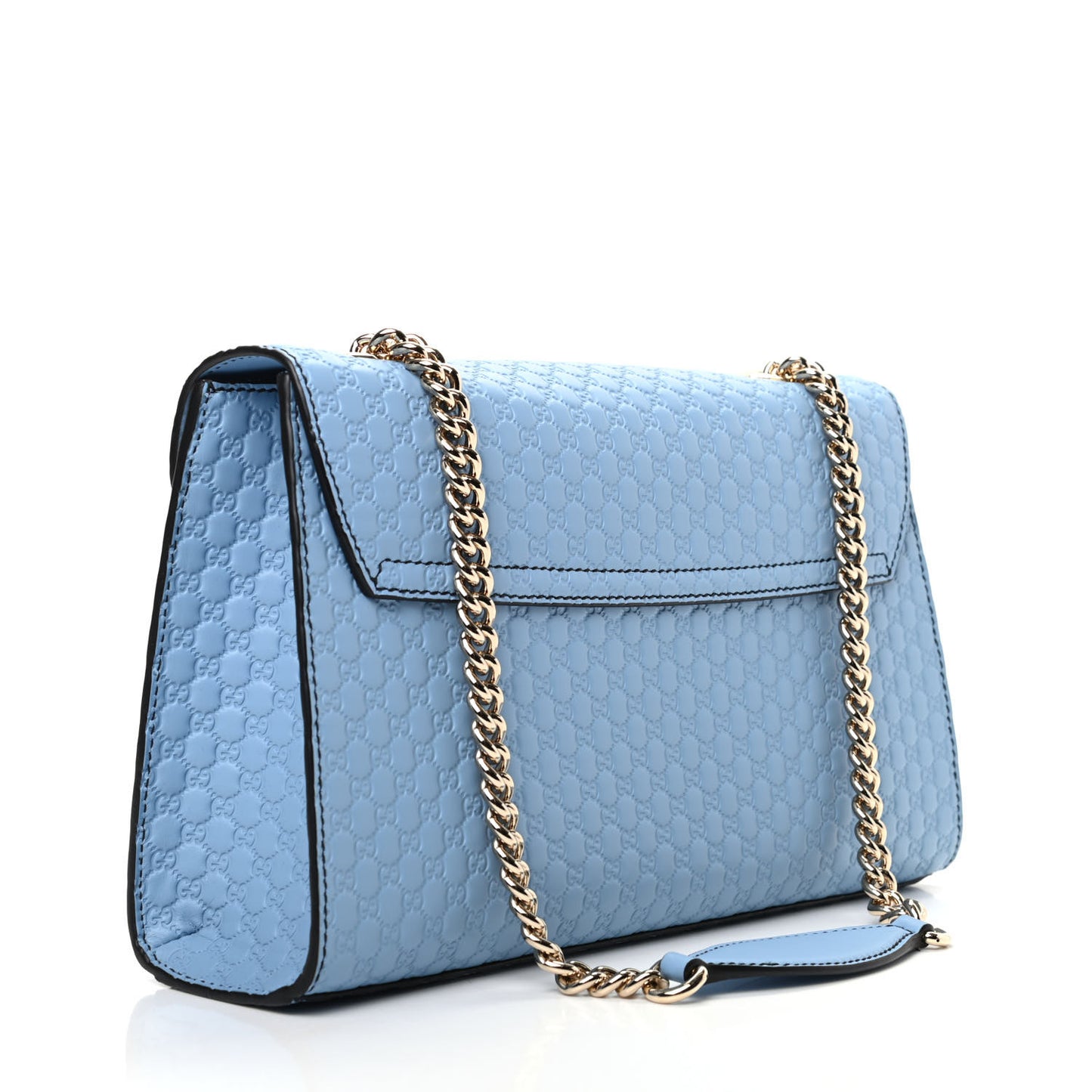 Microguccissima Medium Emily Chain Shoulder Bag Mineral Blue