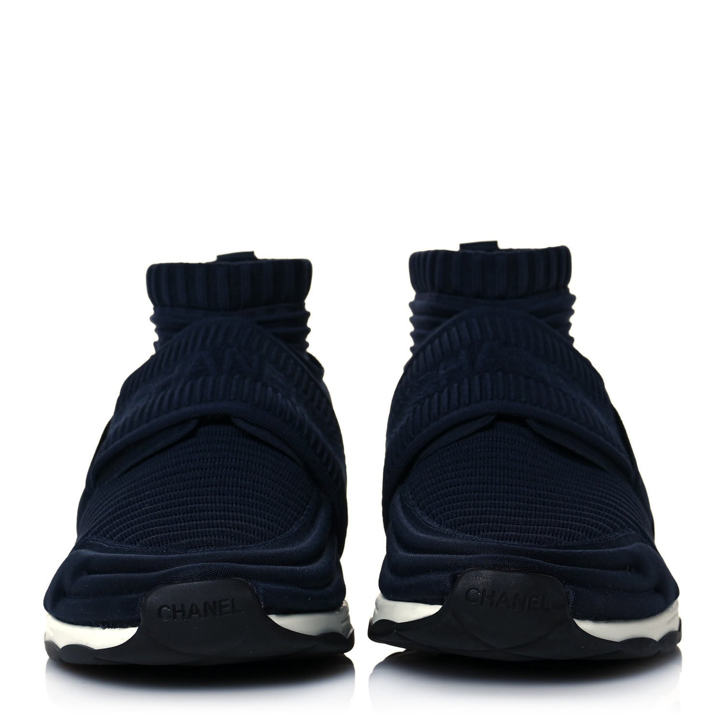 Stretch Fabric CC Sneakers 38.5 Blue