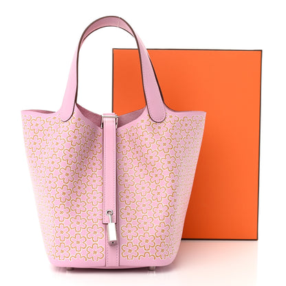 Hermes Swift Lucky Daisy Picotin Lock 18 PM Mauve Sylvestre 12 of 12
