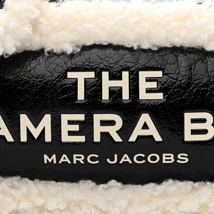 Marc Jacobs Shiny Calfskin Faux Shearling The Camera Bag Black 9 of 11
