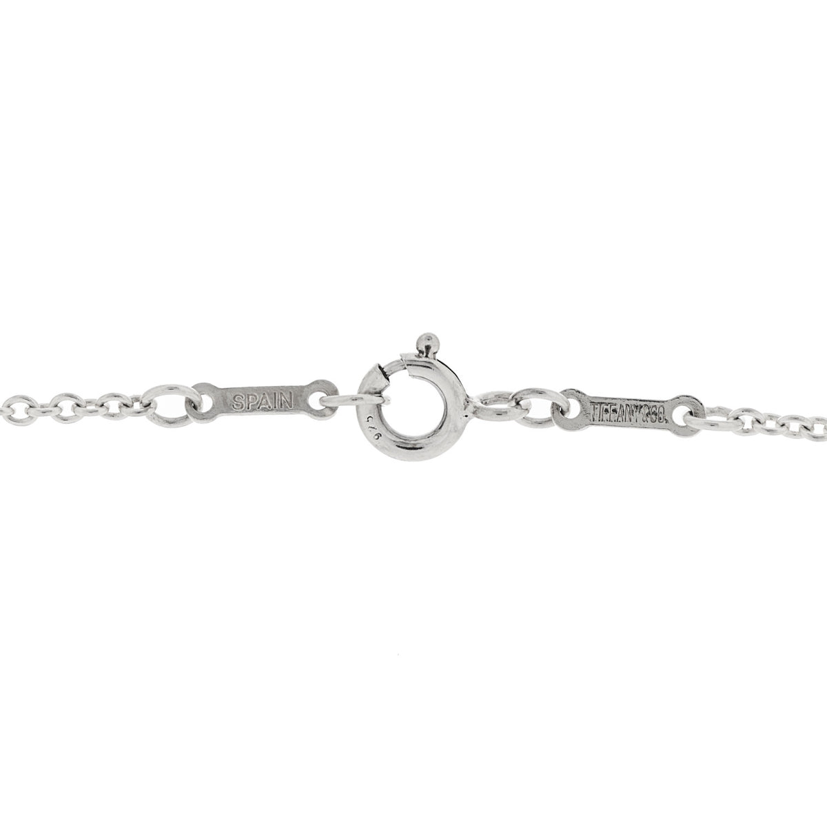 Sterling Silver 16mm Elsa Peretti Open Heart Pendant Necklace