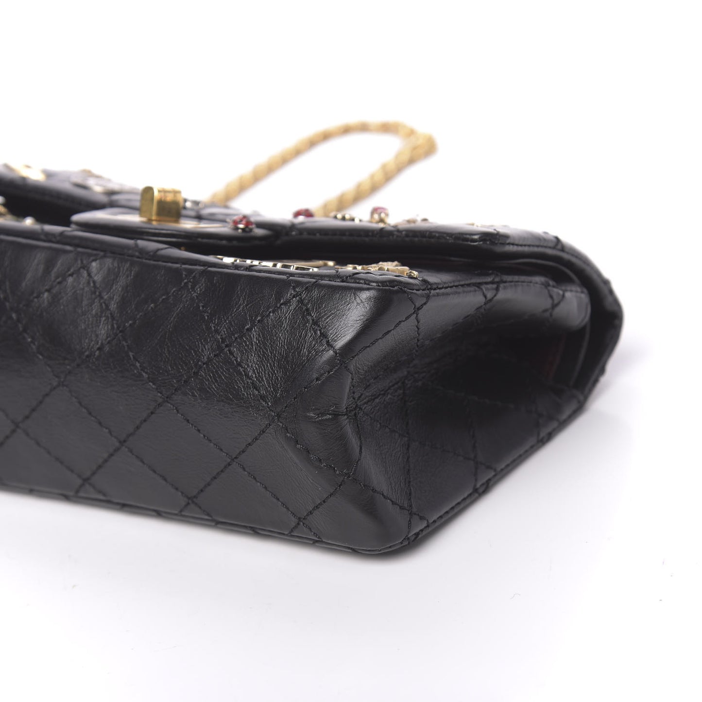 Aged Calfskin Lucky Charms 2.55 Reissue 224 Flap Black