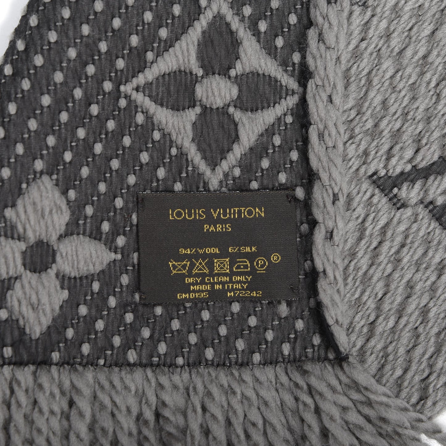 Wool Silk Logomania Scarf Verone