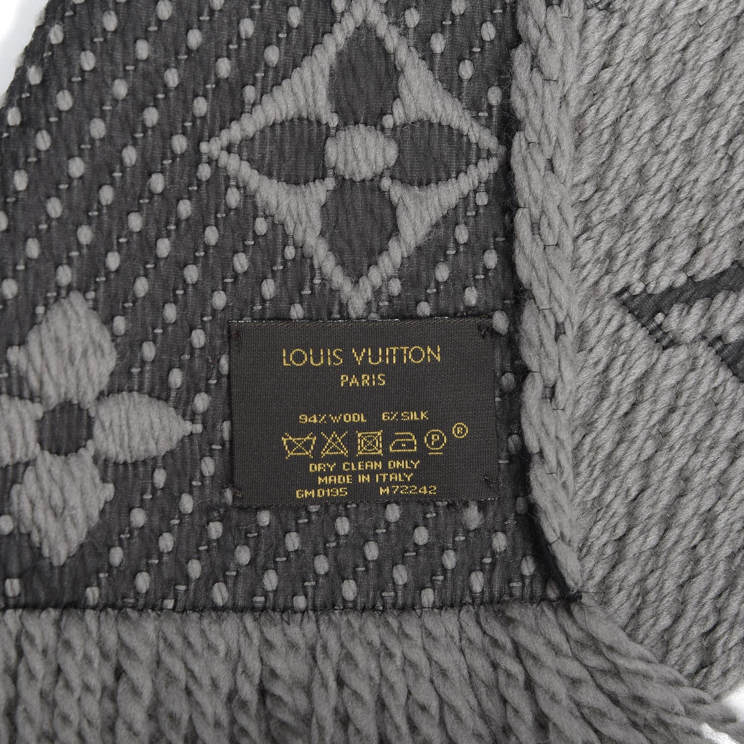 Louis Vuitton Wool Silk Logomania Scarf Verone 3 of 3