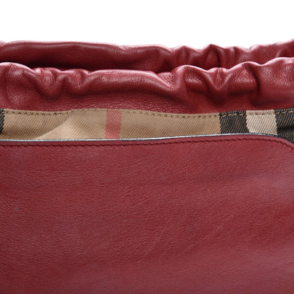 Burberry Calfskin House Check Little Crush Military Red 10 of 14