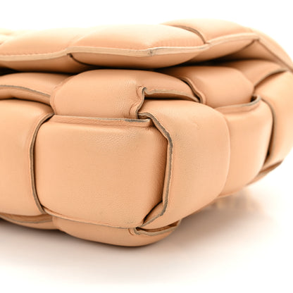 Bottega Veneta Lambskin Maxi Intreccio Padded Chain Cassette Crossbody Bag Almond 10 of 13