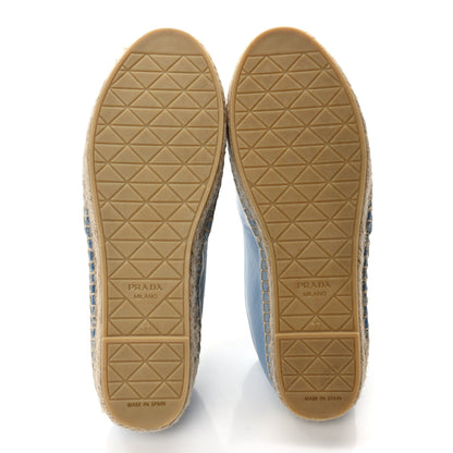 Prada Nappa Triangle Logo Espadrilles 37 Celeste 5 of 8