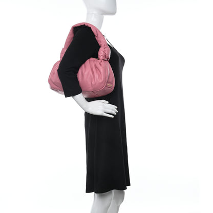 Miu Miu Nappa Knot Top Handle Shoulder Bag Begonia 2 of 11