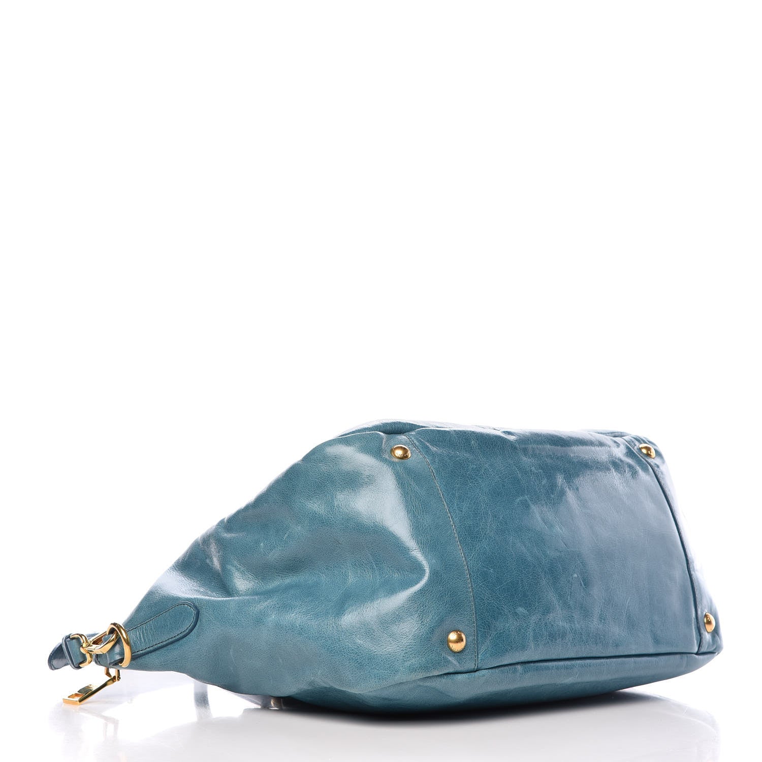 Prada Vitello Shine Top Handle Tote Turchese 5 of 11