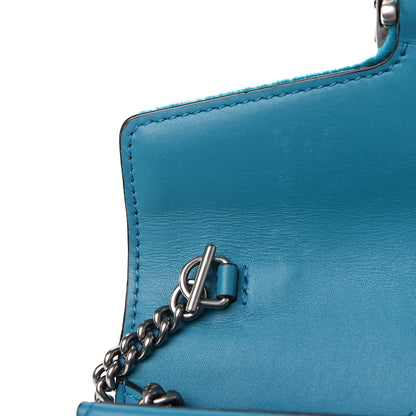 Gucci Velvet Super Mini Dionysus Shoulder Bag Pavone Cyan 7 of 7