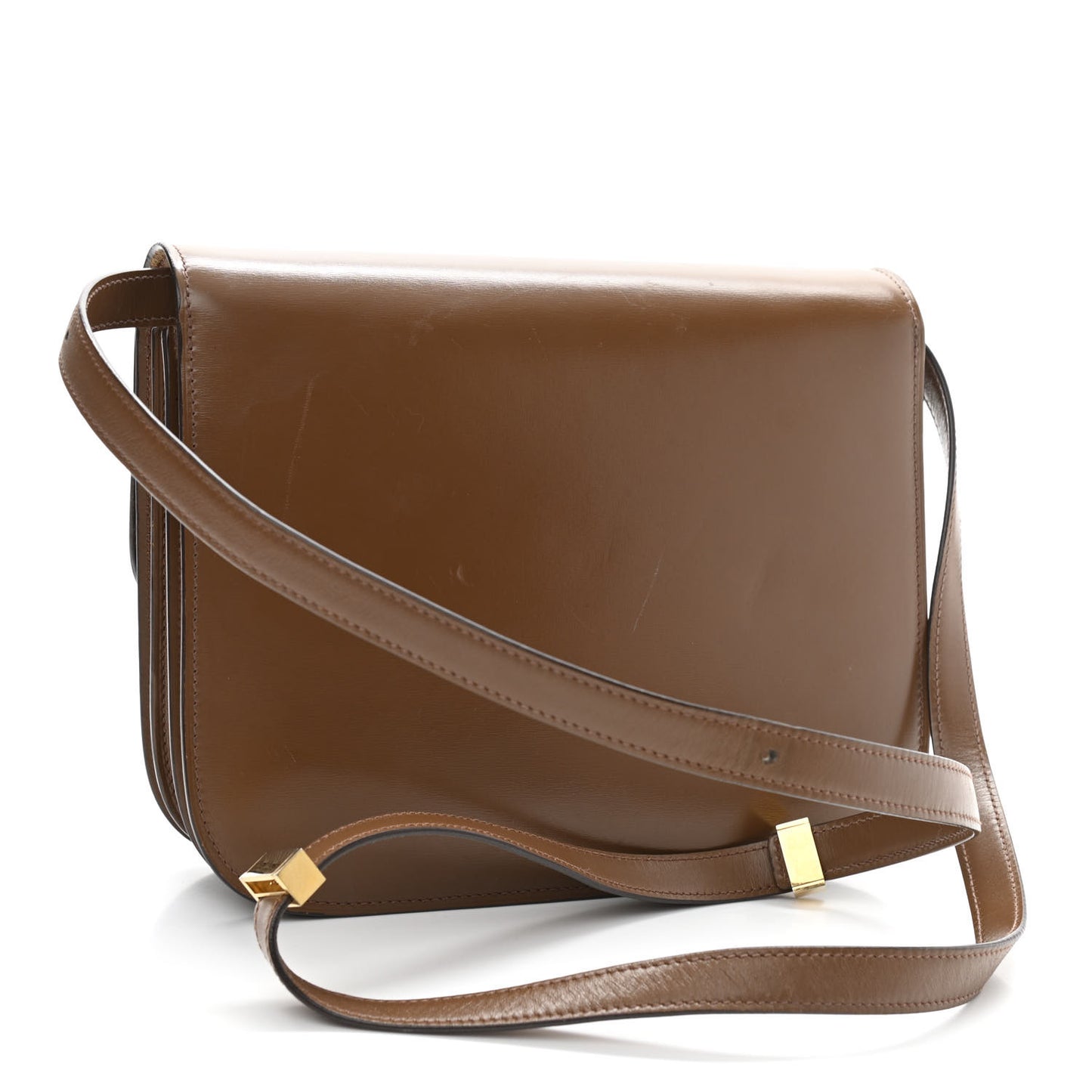 Box Calfskin Medium Classic Box Flap Bag Camel