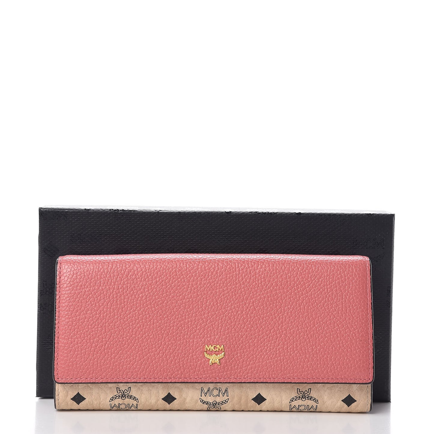 Visetos Grained Calfskin Corina Two Fold Wallet Pink