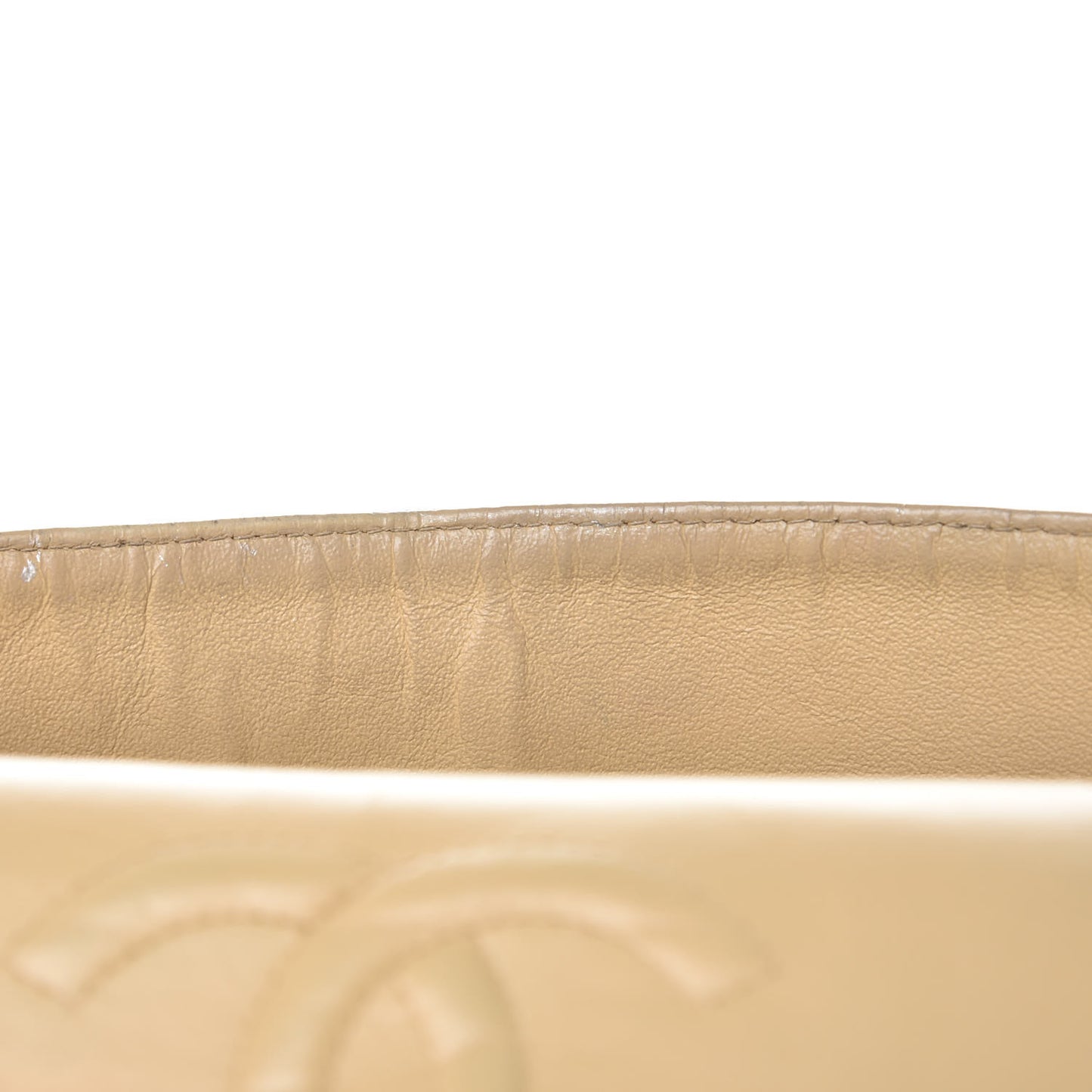 Caviar Quilted Medium Double Flap Beige Clair